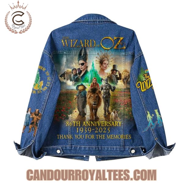 The Wizard Of Oz 86th Anniversary 1939 – 2025 Thank You For The Memories Denim Jacket