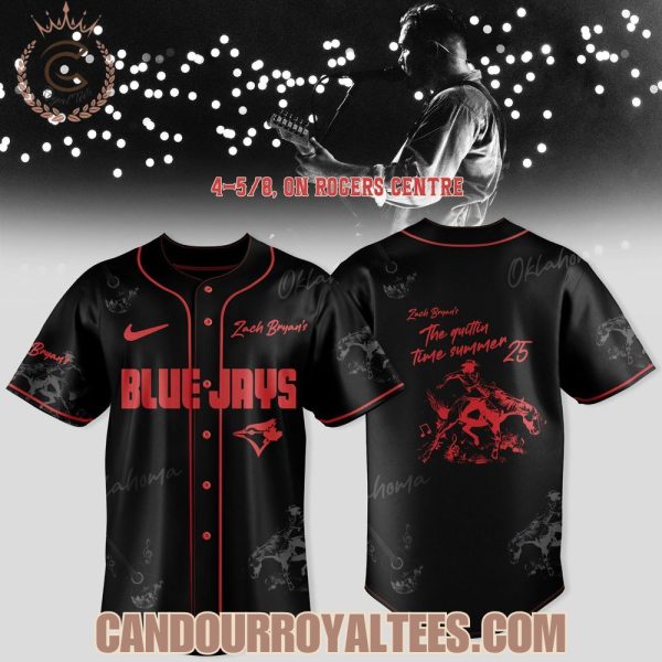 Toronto Blue Jays x Zach Bryan – The Quittin’ Time Tour 2025 Baseball Jersey