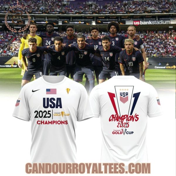 USA 2025 CONCACAF Gold Cup Champions White Tshirt, Hoodie