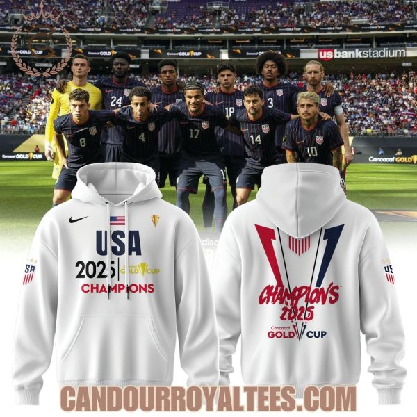 USA 2025 CONCACAF Gold Cup Champions White Tshirt, Hoodie