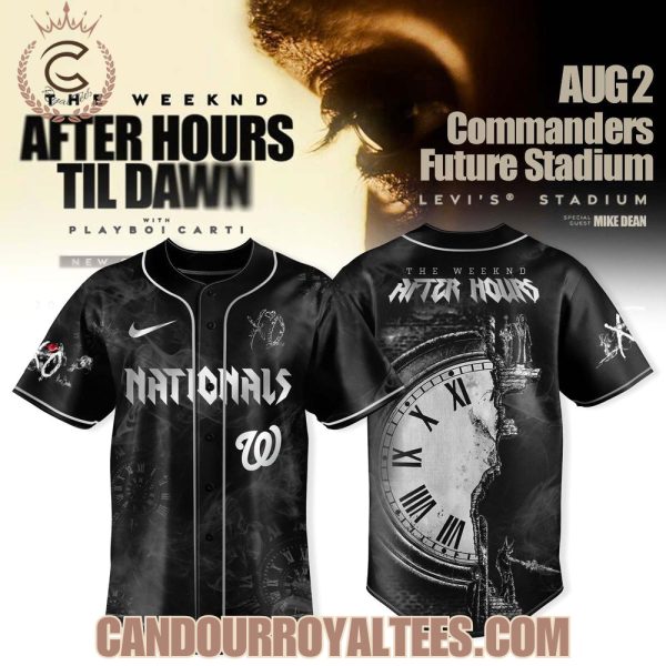 Washington Nationals x The Weeknd After Hours Til Dawn 2025 Tour Jersey