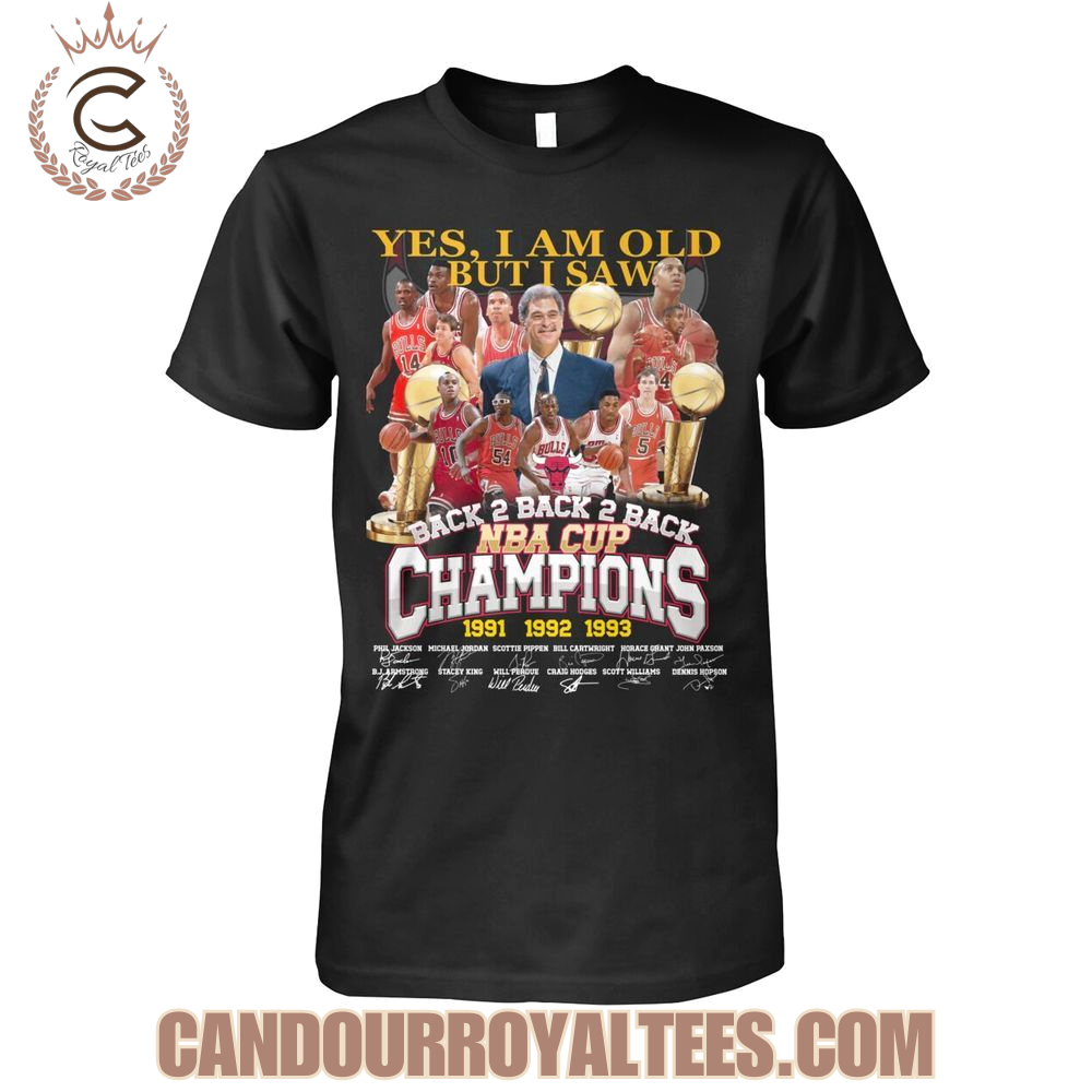 Yes, I Am Old But I Saw Chicago Bulls Back 2 Back 2 Back NBA Cup Champions 1991 1992 1993 T-Shirt Yes, I Am Old But I Saw Chicago Bulls Back 2 Back 2 Back NBA Cup Champions 1991 1992 1993 T-Shirt