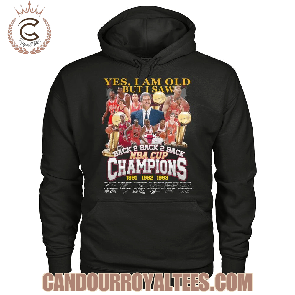 Yes, I Am Old But I Saw Chicago Bulls Back 2 Back 2 Back NBA Cup Champions 1991 1992 1993 T-Shirt Yes, I Am Old But I Saw Chicago Bulls Back 2 Back 2 Back NBA Cup Champions 1991 1992 1993 T-Shirt