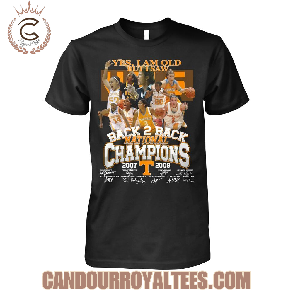 Yes, I Am Old But I Saw Tennessee Volunteers Back 2 Back National Champions 2007 2008 T-Shirt Yes, I Am Old But I Saw Tennessee Volunteers Back 2 Back National Champions 2007 2008 T-Shirt