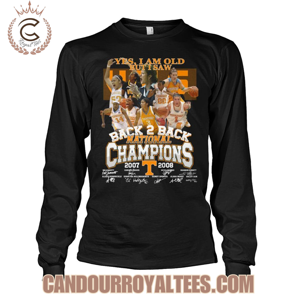 Yes, I Am Old But I Saw Tennessee Volunteers Back 2 Back National Champions 2007 2008 T-Shirt Yes, I Am Old But I Saw Tennessee Volunteers Back 2 Back National Champions 2007 2008 T-Shirt