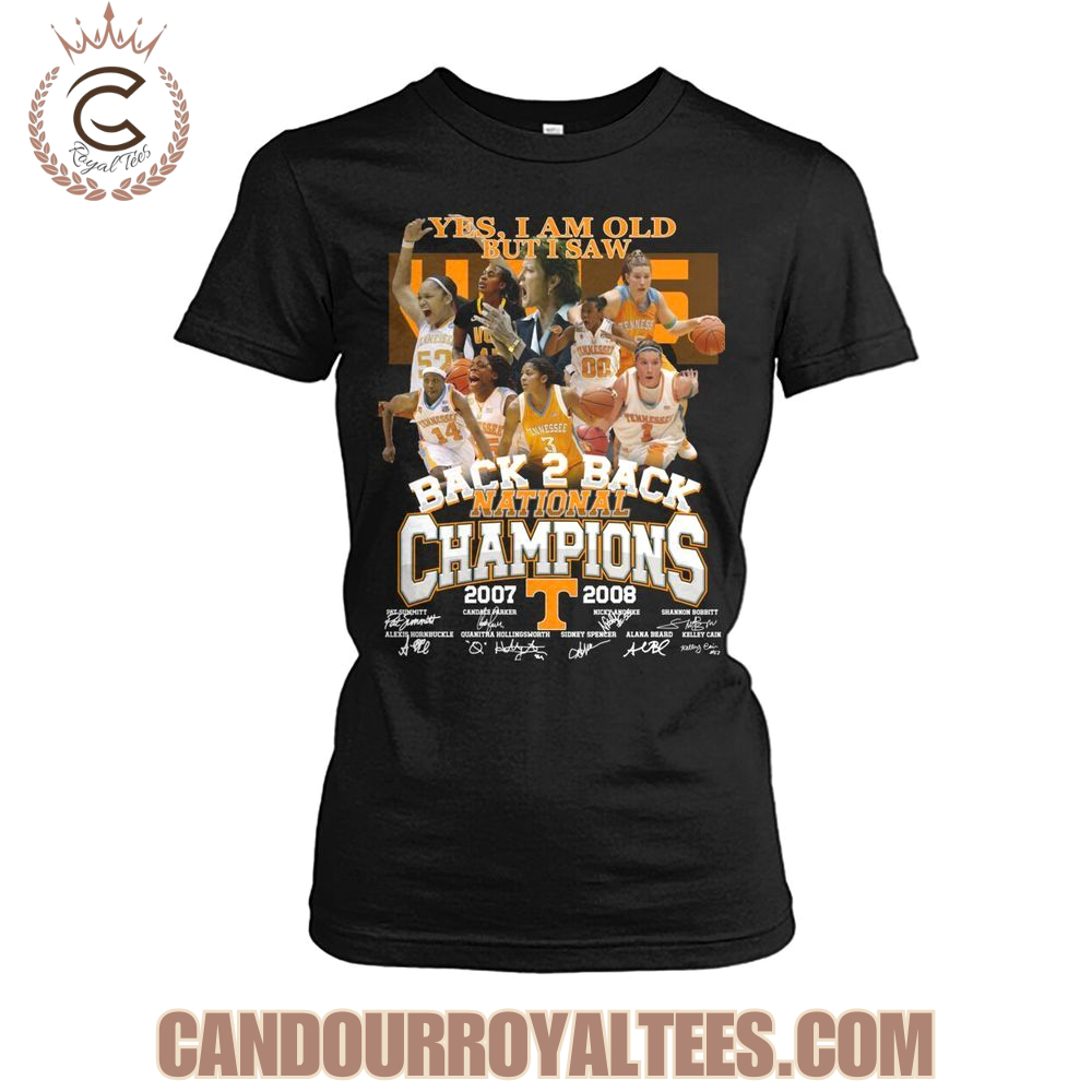 Yes, I Am Old But I Saw Tennessee Volunteers Back 2 Back National Champions 2007 2008 T-Shirt Yes, I Am Old But I Saw Tennessee Volunteers Back 2 Back National Champions 2007 2008 T-Shirt