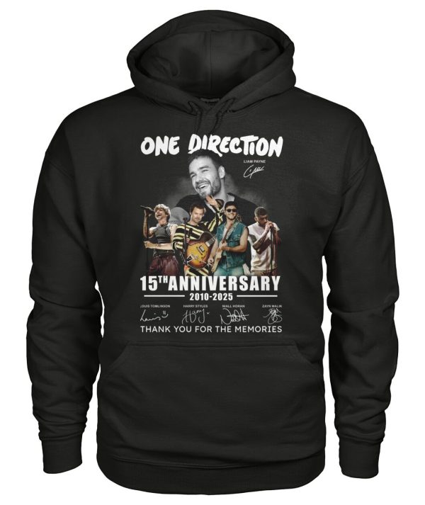 One Direction 15th Anniversary 2010 – 2025 Thank You For The Memories T-Shirt