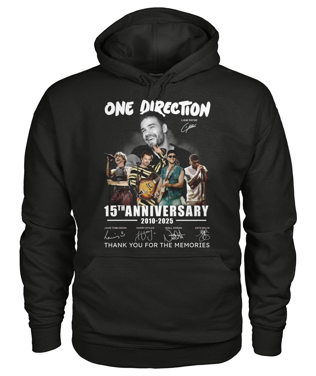 One Direction 15th Anniversary 2010 - 2025 Thank You For The Memories T-Shirt One Direction 15th Anniversary 2010 - 2025 Thank You For The Memories T-Shirt