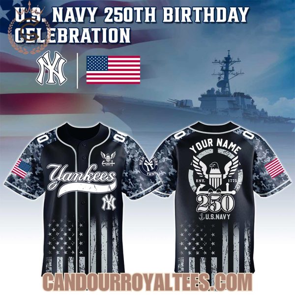 2025 New York Yankees x U.S NAVY 250TH BIRTHDAY CELEBRATION Jersey