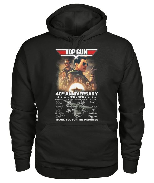 Top Gun 40th Anniversary 1986 – 2026 Thank You For The Memories T-Shirt