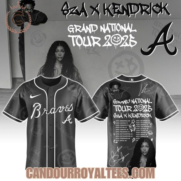 Atlanta Braves x Kendrick Lamar x SZA Grand National Tour 2025 Jersey