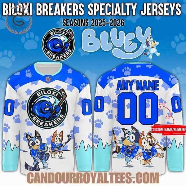 Biloxi Breakers x Bluey Day 2025 Hockey Jersey