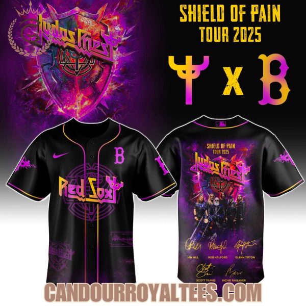 Boston Red Sox x Judas Priest Shield of Pain Tour 2025 Jersey