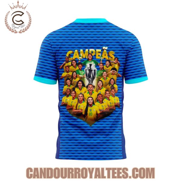 Brazil Women’s Copa America 2025 Champions Tshirt, Hoodie