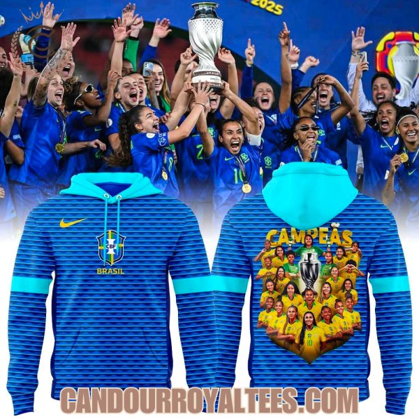 Brazil Women’s Copa America 2025 Champions Tshirt, Hoodie