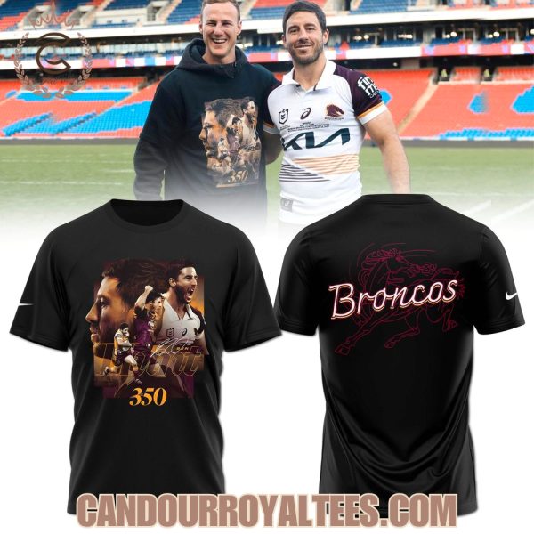Brisbane Broncos Ben Hunt 350 Games Hoodie
