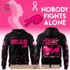 Philadelphia Eagles Nobody Fights Alone Breast Cancer Hoodie