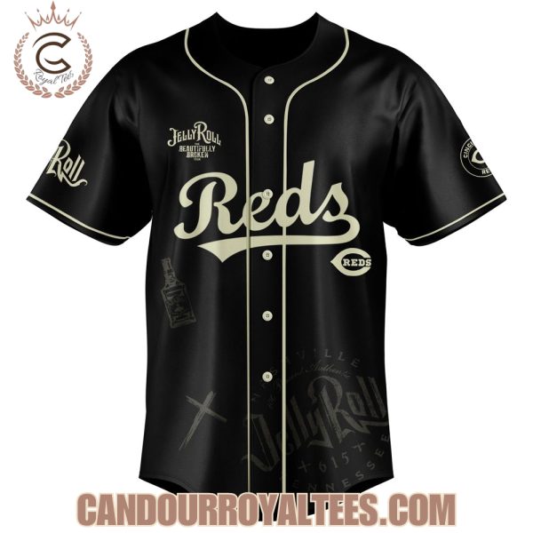 Cincinnati Reds x Jelly Roll The Beautifully Broken Tour 2025 Jersey