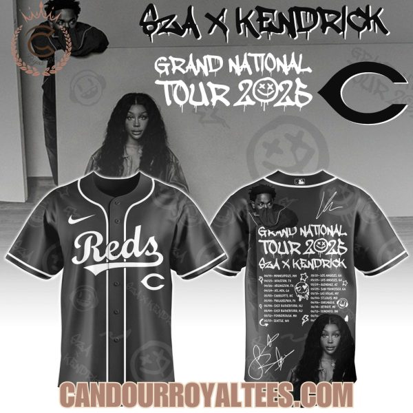 Cincinnati Reds x Kendrick Lamar x SZA Grand National Tour 2025 Jersey