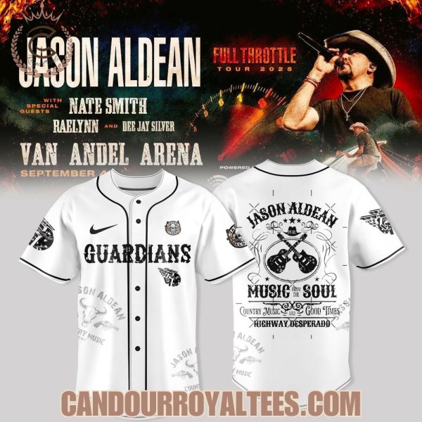 Cleveland Guardians x Jason Aldean – Full Throttle Tour 2025 Jersey
