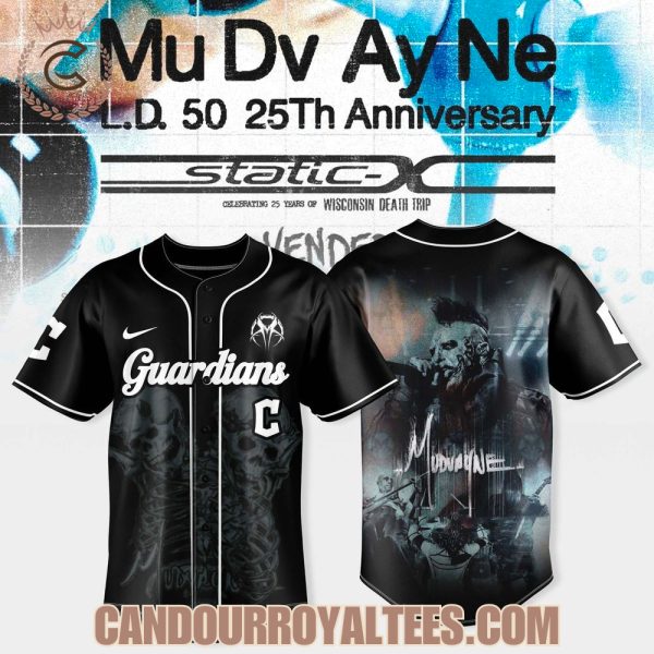 Cleveland Guardians x Mudvayne L.D. 50 25th Anniversary Tour 2025 Jersey