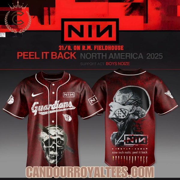 Cleveland Guardians x Nine Inch Nails Peel It Back Tour 2025 Jersey