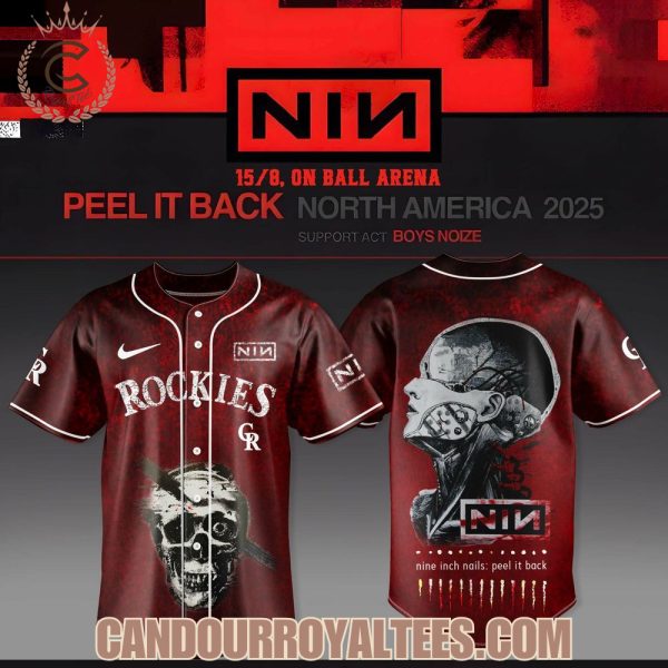 Colorado Rockies x Nine Inch Nails Peel It Back Tour 2025 Jersey