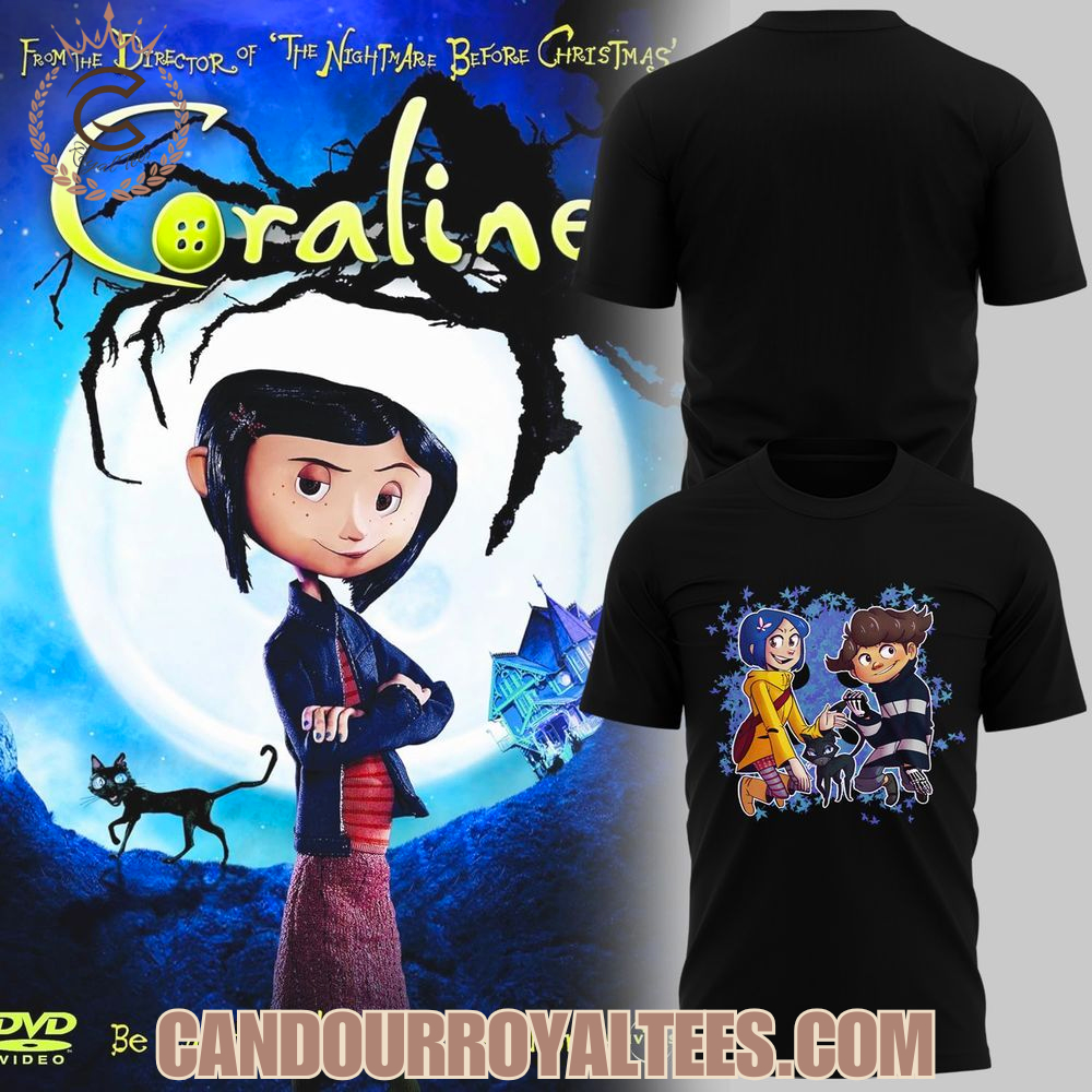 Coraline Movie Neil Gaiman Spooky T-Shirt Coraline Movie Neil Gaiman Spooky T-Shirt
