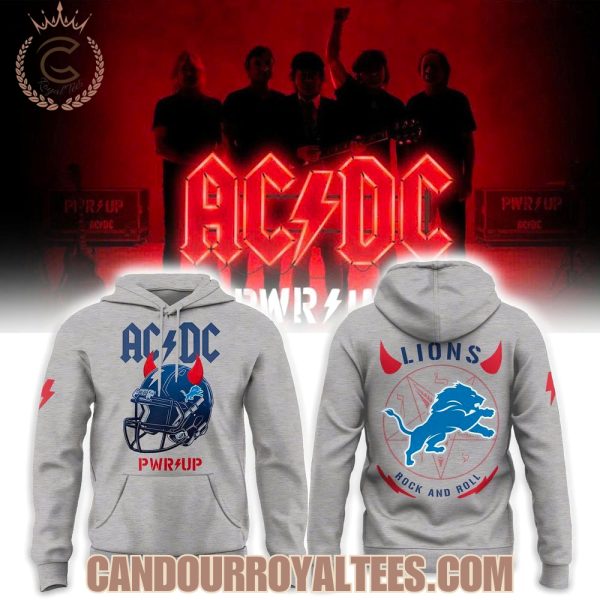 Detroit Lions x ACDC Helmet PWR UP US Tour 2025 Hoodie