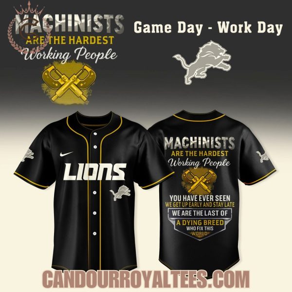 Detroit Lions x Machinists Are The Hardest Working People Jersey