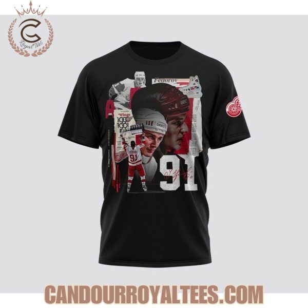 Detroit Red Wings 91 Sergei Fedorov Hoodie