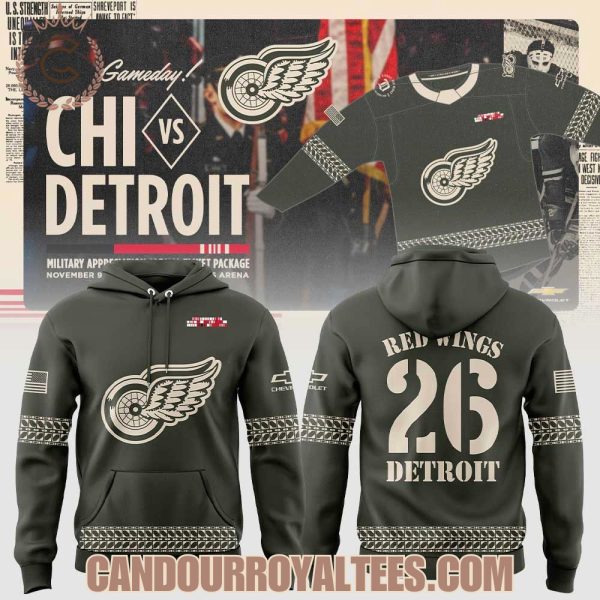 Detroit Red Wings x Military Appreciation 2025 Hoodie