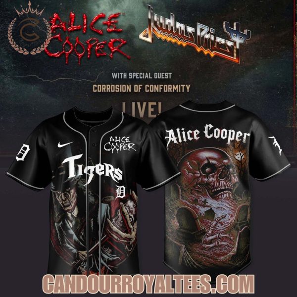 Detroit Tigers x Alice Cooper & Judas Priest-North American Co-Headlining Tour 2025 Jersey