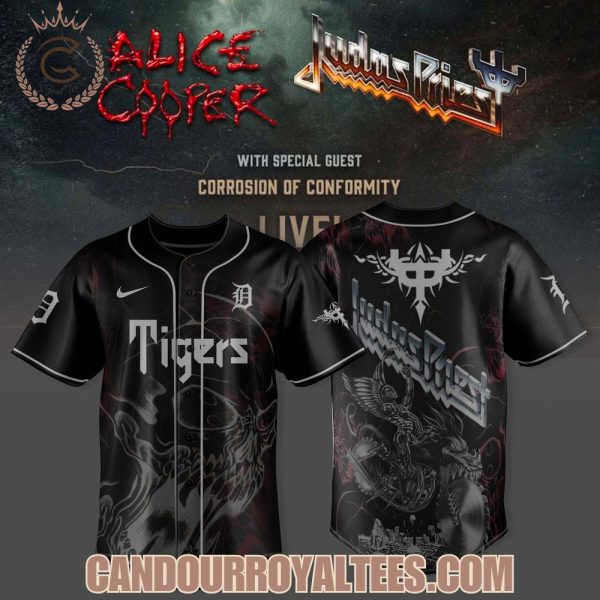 Detroit Tigers x Alice Cooper & Judas Priest-North American Co-Headlining Tour 2025 Jersey