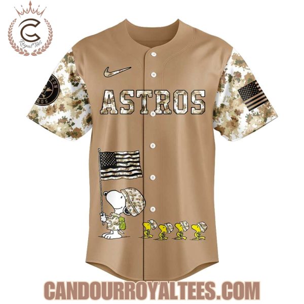 Houston Astros Peanuts Happy 250th U.S Army Jersey