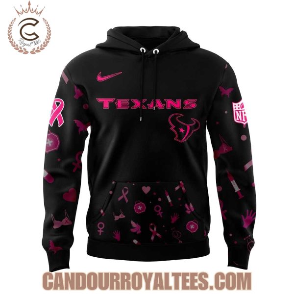 Houston Texans Nobody Fights Alone Breast Cancer Hoodie