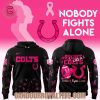 Detroit Lions Nobody Fights Alone Breast Cancer Hoodie