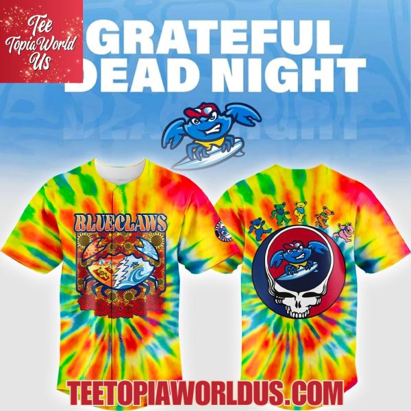 Jersey Shore BlueClaws x Grateful Dead Night Jersey
