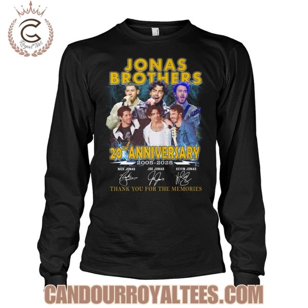 Jonas Brothers 20th Anniversary 2005-2025 Thank You For The Memories T-Shirt