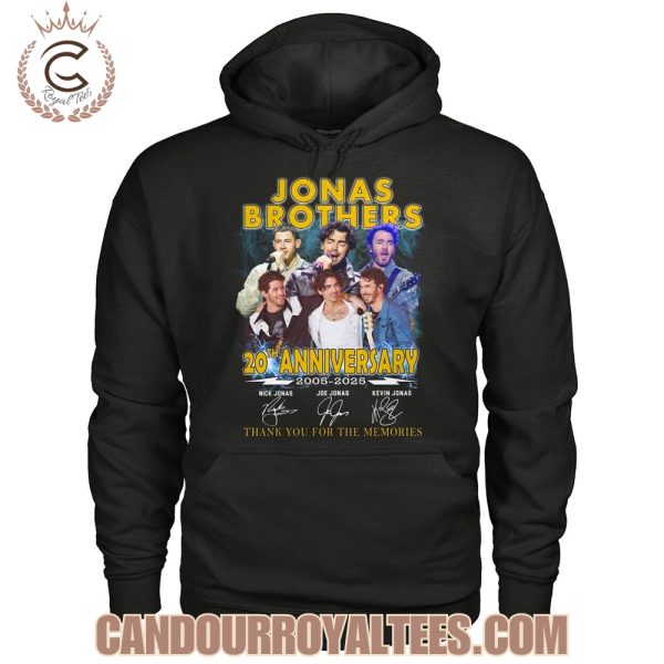 Jonas Brothers 20th Anniversary 2005-2025 Thank You For The Memories T-Shirt