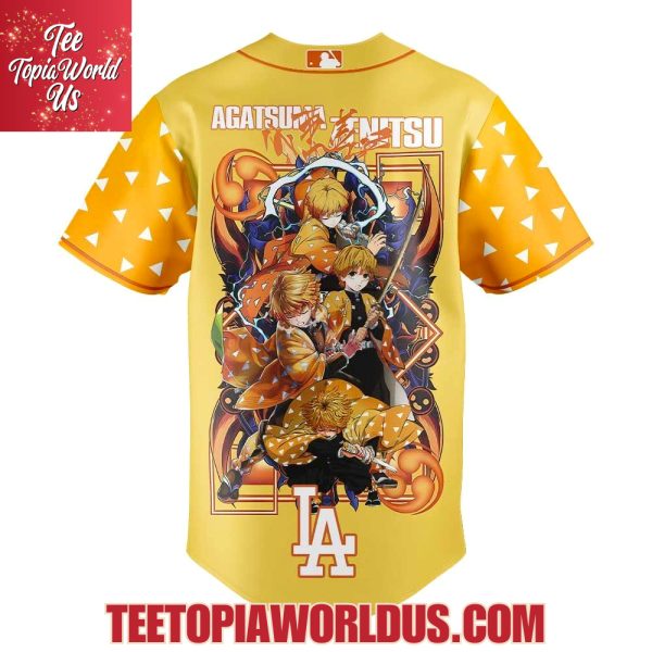 Los Angeles Dodgers x Demon Slayer Agatsuma Zenitsu Jersey