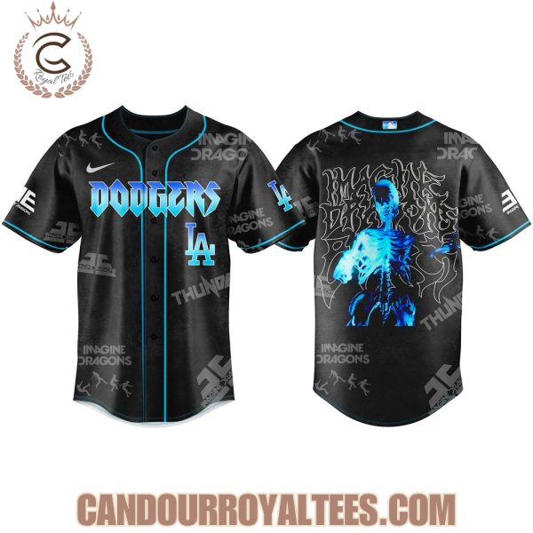 Los Angeles Dodgers x Imagine Dragons Bones Skelly Baseball Jersey