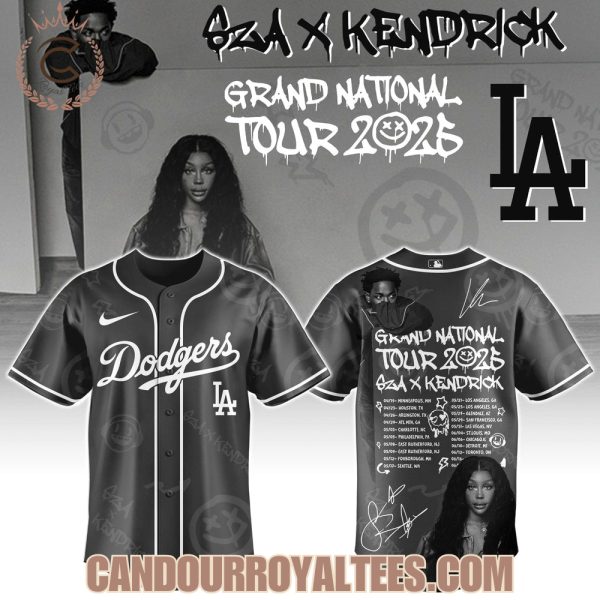 Los Angeles Dodgers x Kendrick Lamar x SZA Grand National Tour 2025 Jersey