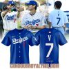 Los Angeles Dodgers x Kim Taehyung Signature V 7 White Jersey