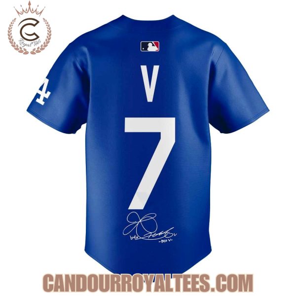 Los Angeles Dodgers x Kim Taehyung Signature V 7 Blue Jersey