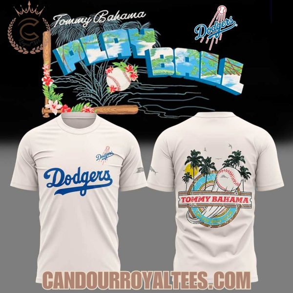 Los Angeles Dodgers x Tommy Bahama Fly Ball Club Cream Tshirt, Hoodie