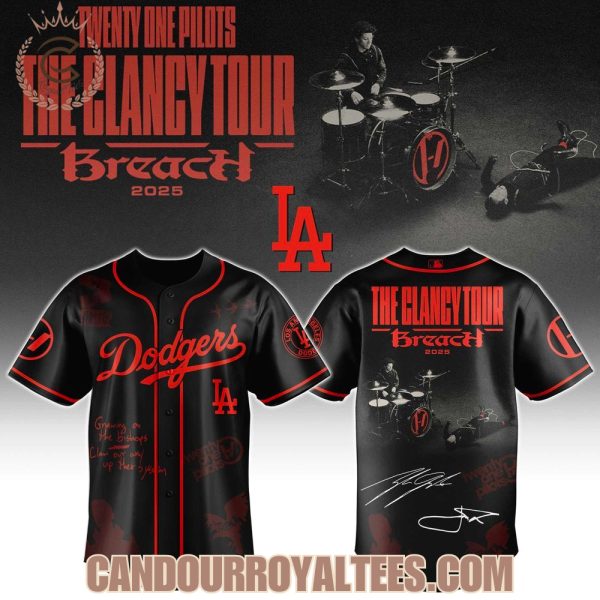 Los Angeles Dodgers x Twenty One Pilots The Clancy World Tour Jersey