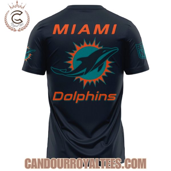 Miami Dolphins New Alternate Rivalry Uniform In Black Miami Wordmark Tshirt