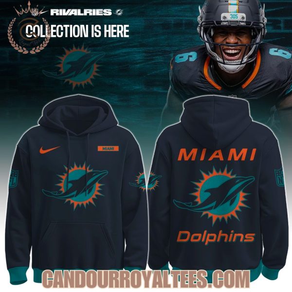 Miami Dolphins New Alternate Rivalry Uniform In Black Miami Wordmark Tshirt