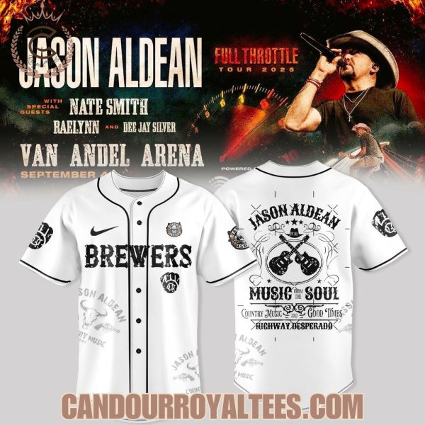 Milwaukee Brewers x Jason Aldean – Full Throttle Tour 2025 Jersey